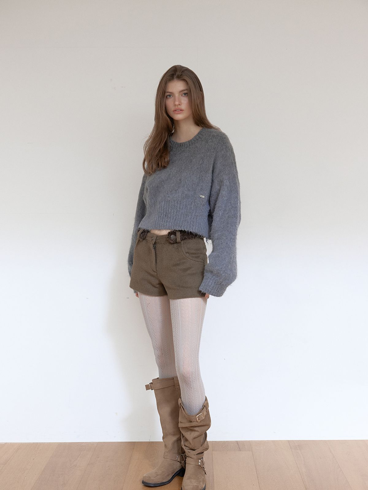 아수라(ASURA) FUR BELT MICRO PANTS (KHAKI)