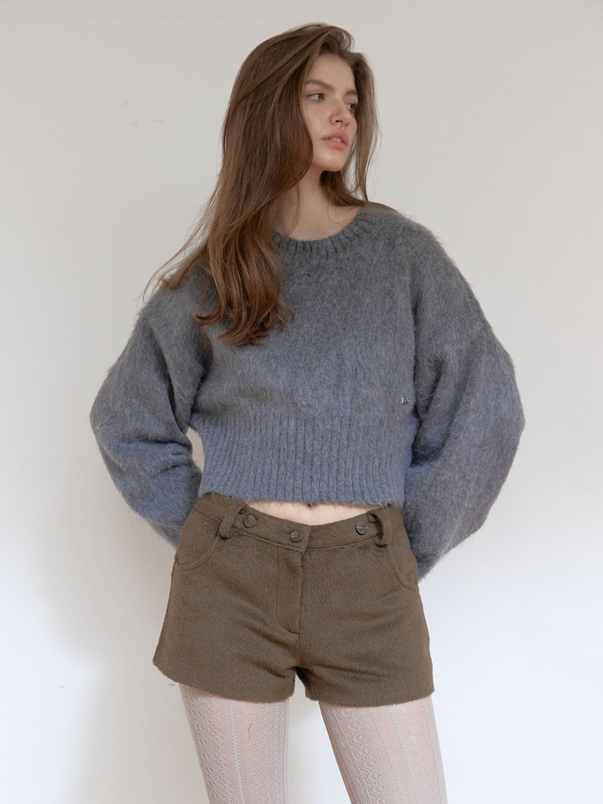 아수라(ASURA) FUR BELT MICRO PANTS (KHAKI)