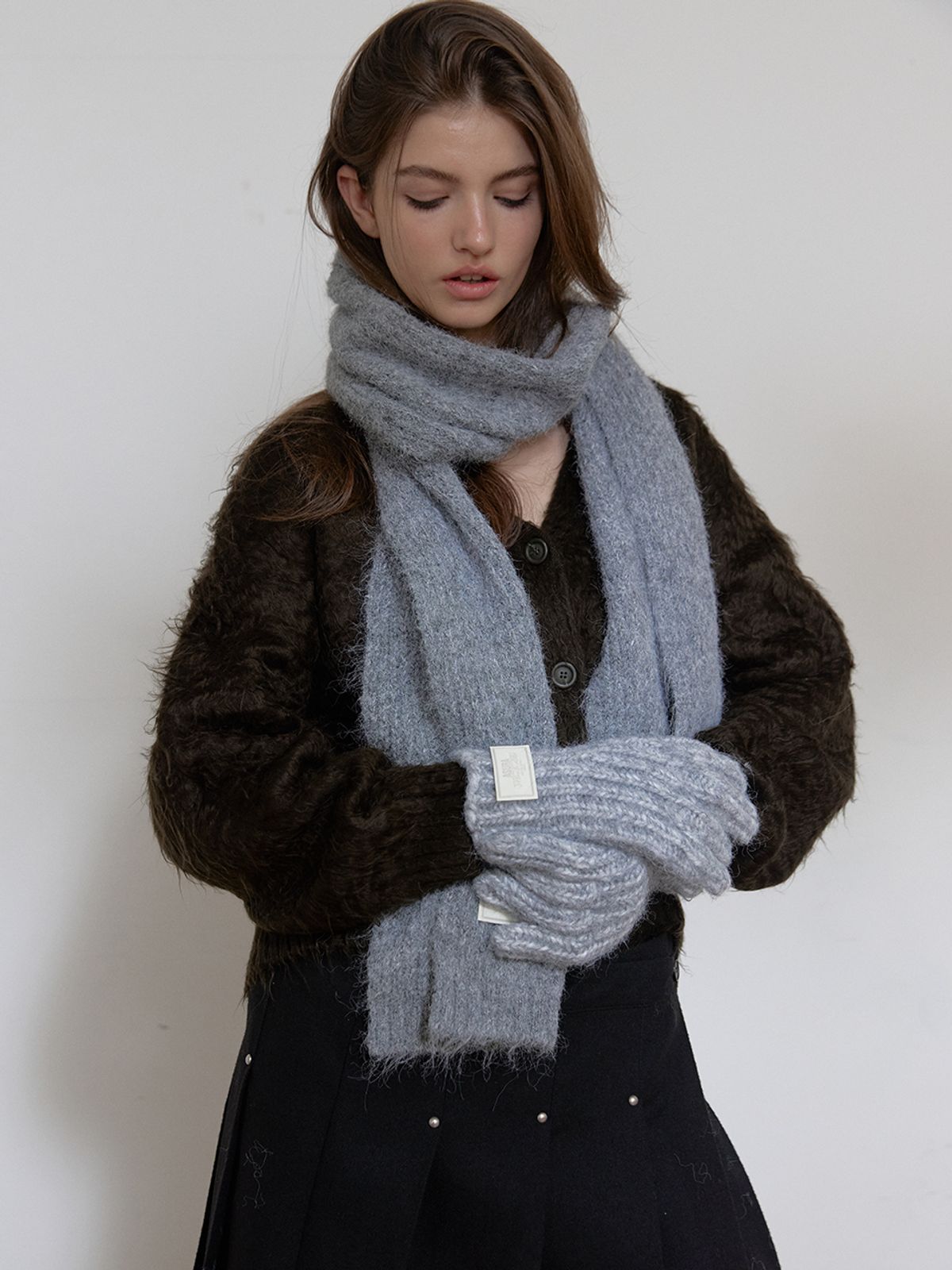 아수라(ASURA) MUTED LABEL GLOVES (GREY)