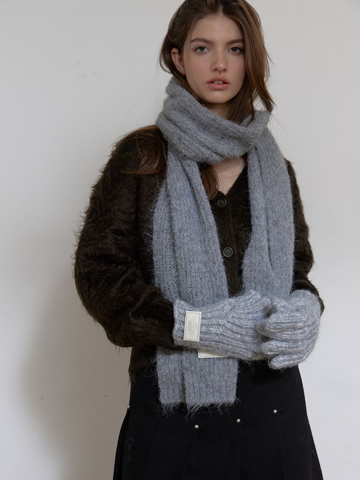 아수라(ASURA) MUTED LABEL GLOVES (GREY)