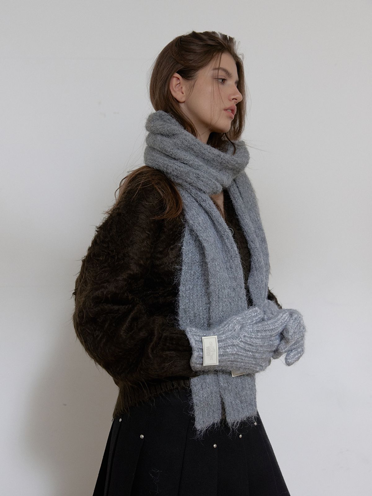 아수라(ASURA) MUTED LABEL GLOVES (GREY)