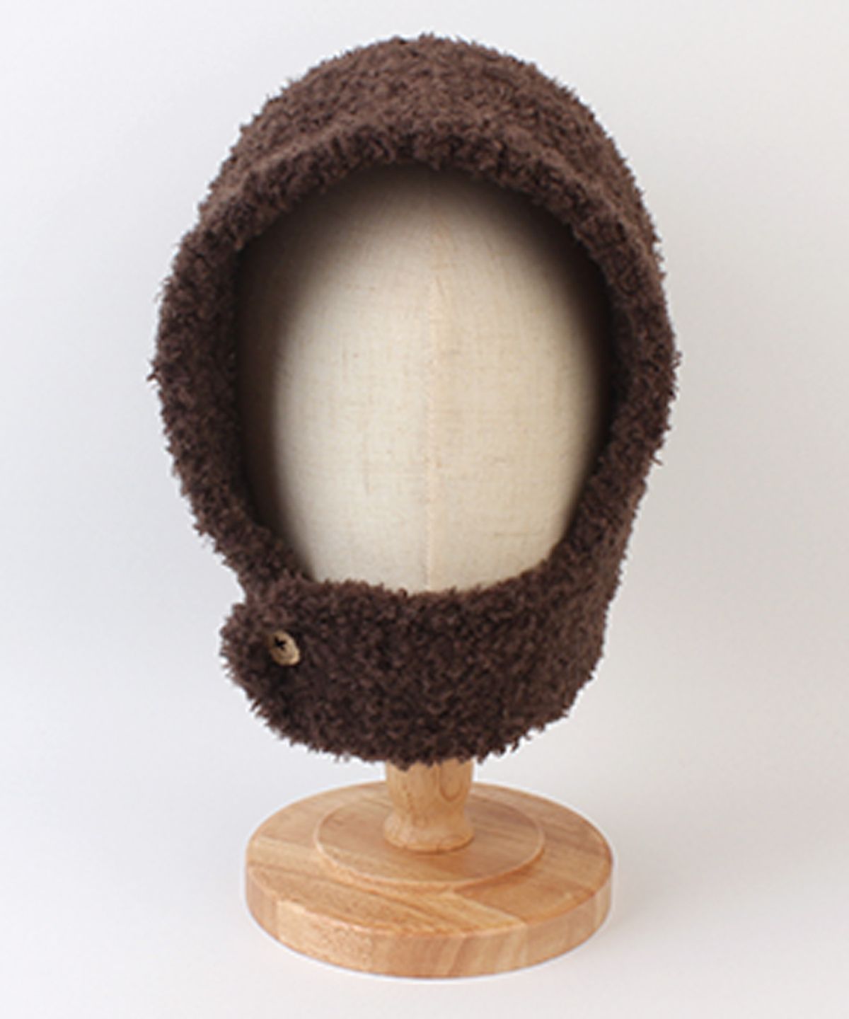유니버셜 케미스트리(UNIVERSAL CHEMISTRY) Fleece Button Brown Balaclava 바라클라바