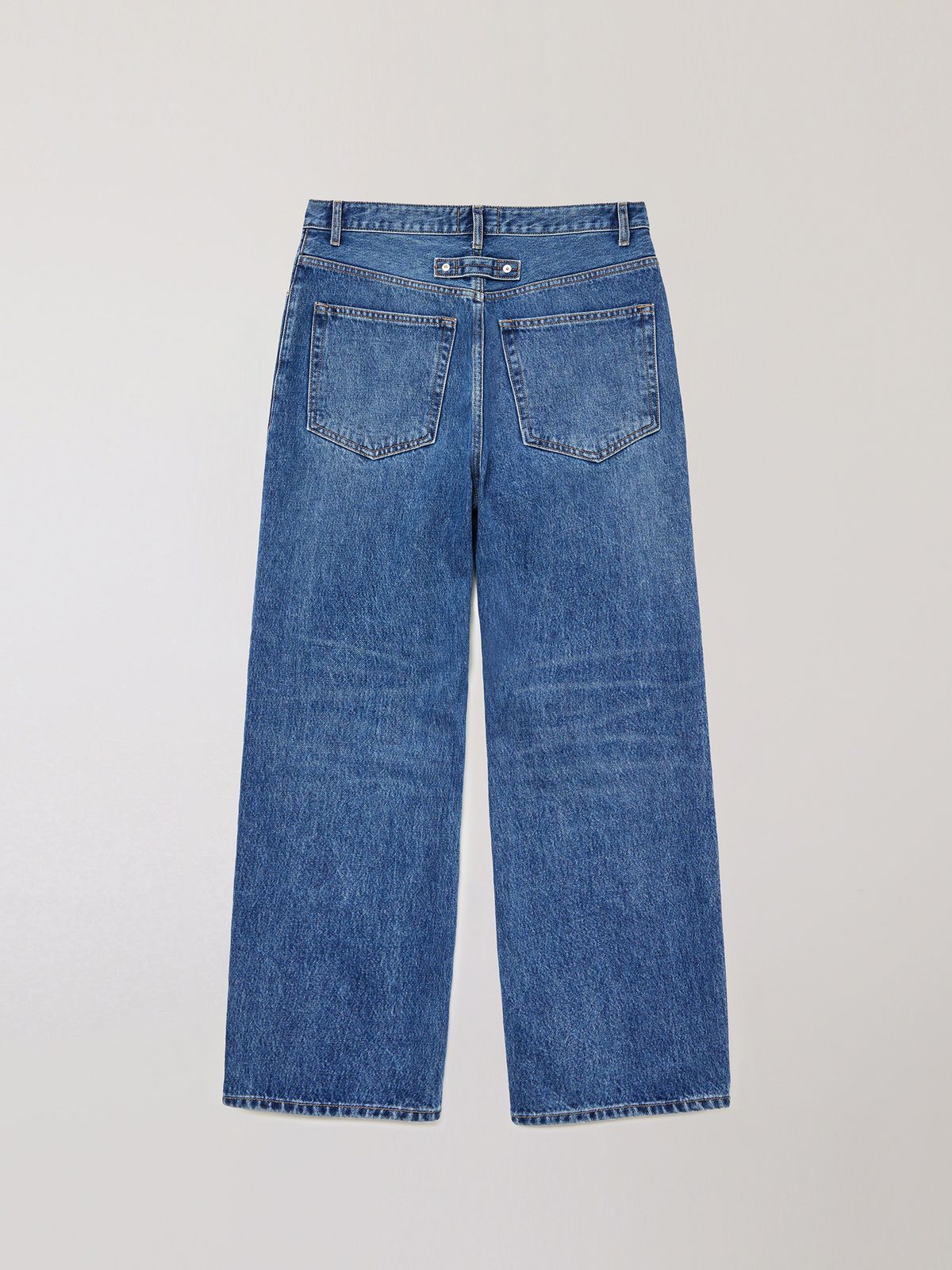 플라비즘(PLAVISM) Regular Washed Denim - Indigo Blue
