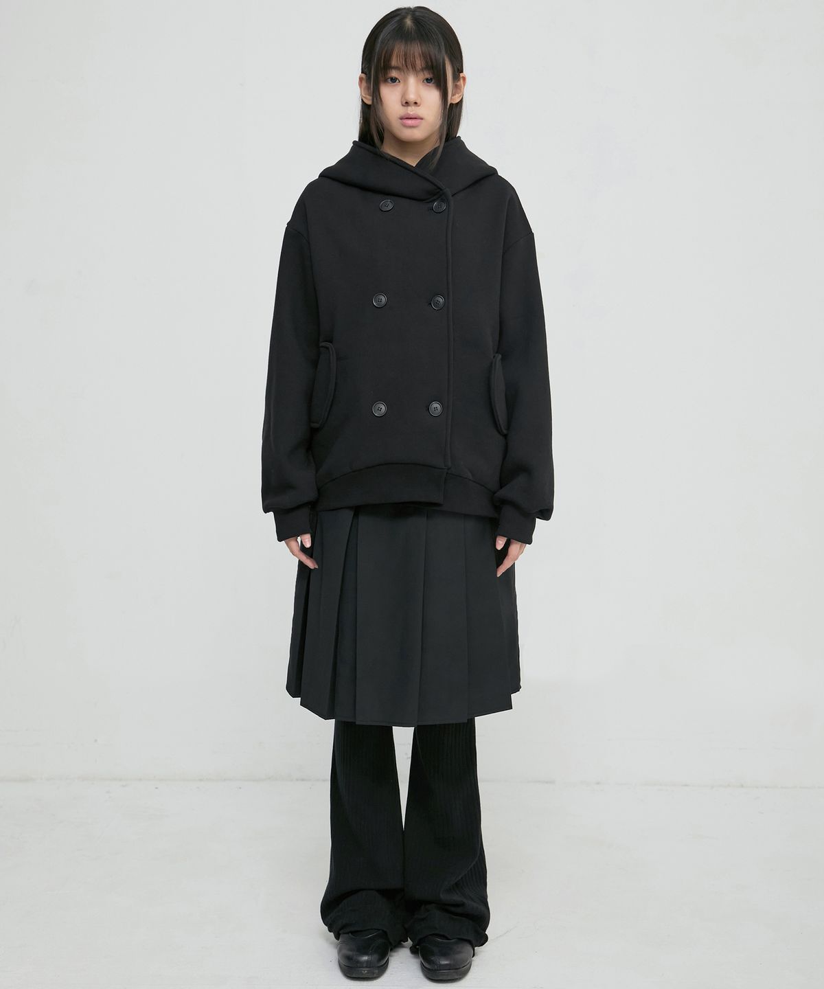 플레어업(FLAREUP) Double Hoodie (FL-101_Black)