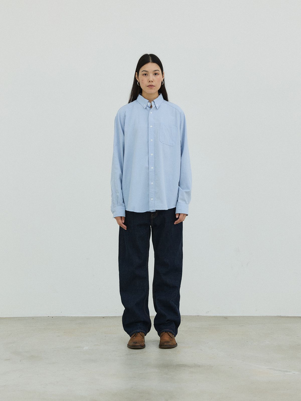 플라비즘(PLAVISM) Regular Washed Denim - Raw Indigo