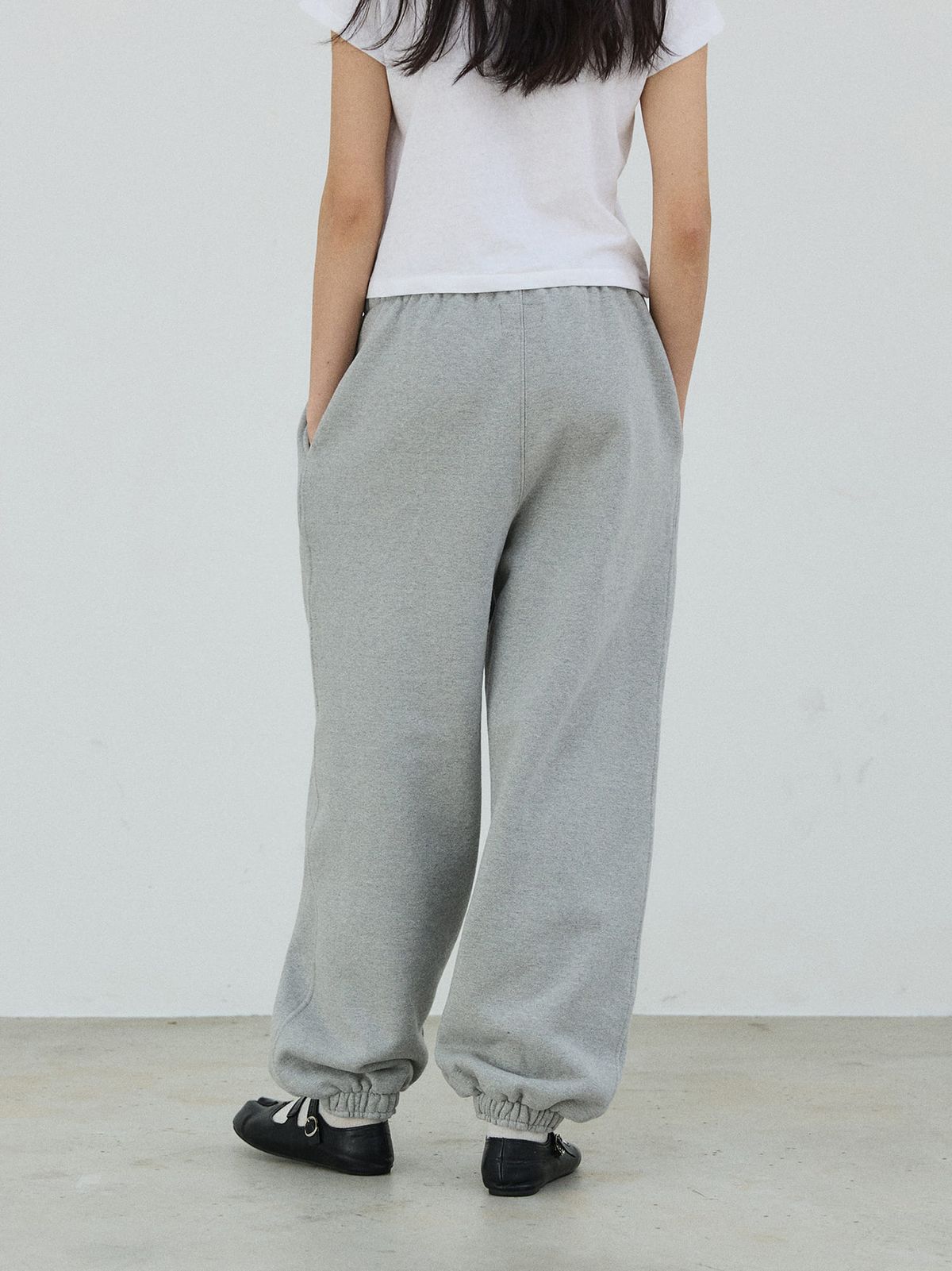 플라비즘(PLAVISM) Washed Relaxed Sweatpants - Heather Grey