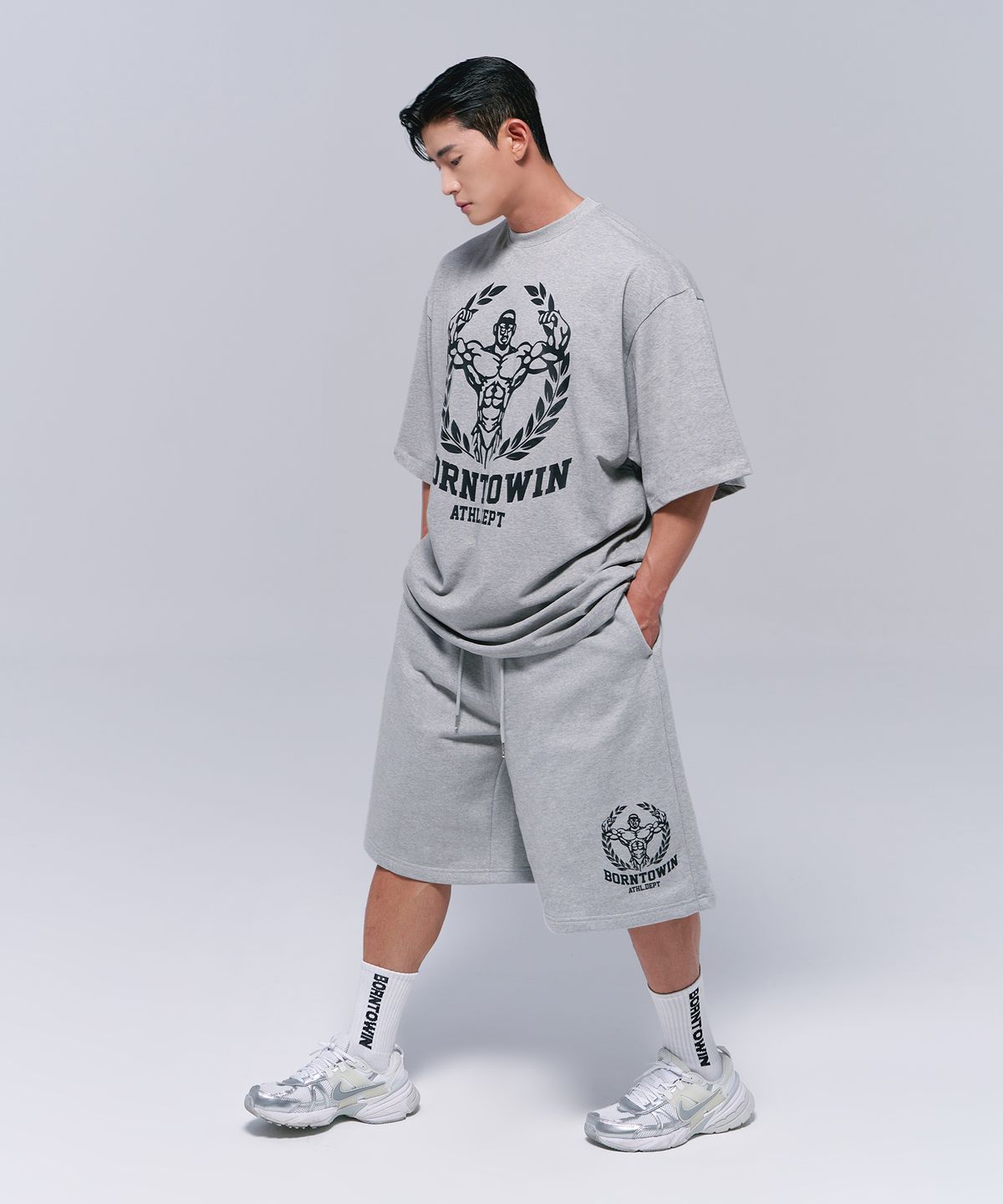본투윈(BORN TO WIN) NEW RAISEBORN HALF PANTS LONG VER (3 COLOR)