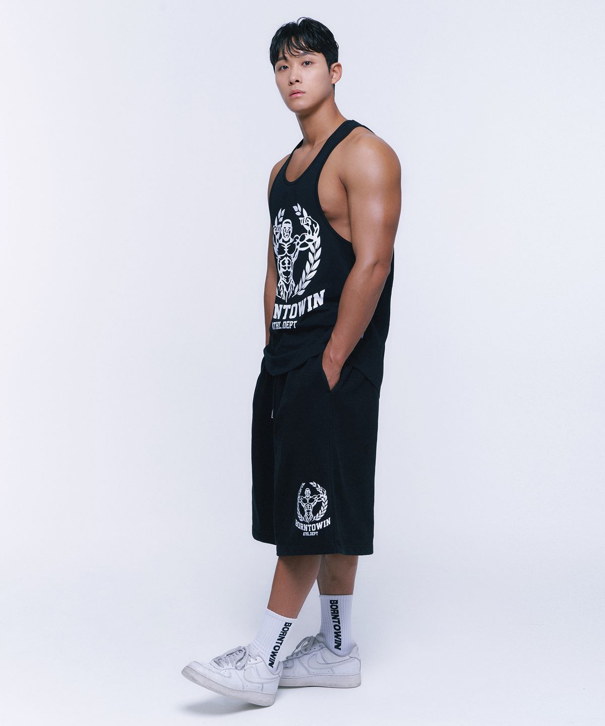 본투윈(BORN TO WIN) NEW RAISEBORN HALF PANTS LONG VER (3 COLOR)
