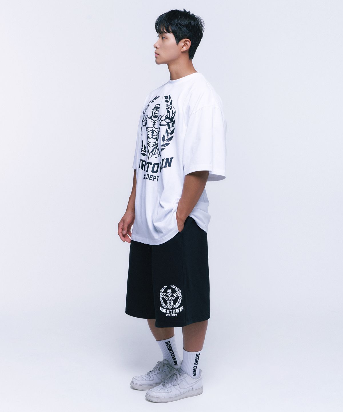 본투윈(BORN TO WIN) NEW RAISEBORN HALF PANTS LONG VER (3 COLOR)