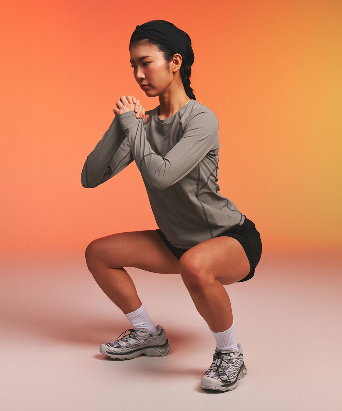 무신사 스탠다드 스포츠(MUSINSA STANDARD SPORTS) 퀵드라이 슬림핏 스티치 롱슬리브 우먼 (3color)