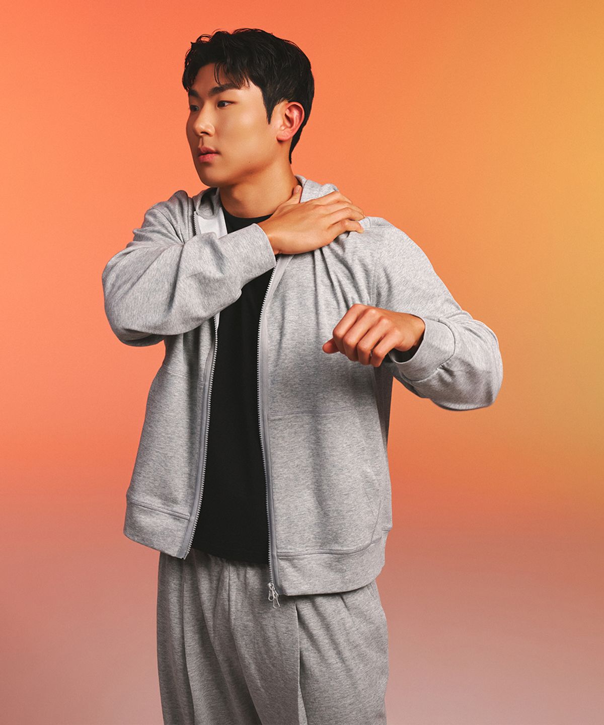 무신사 스탠다드 스포츠(MUSINSA STANDARD SPORTS) 코튼메쉬 루즈핏 후드집업 (3color)
