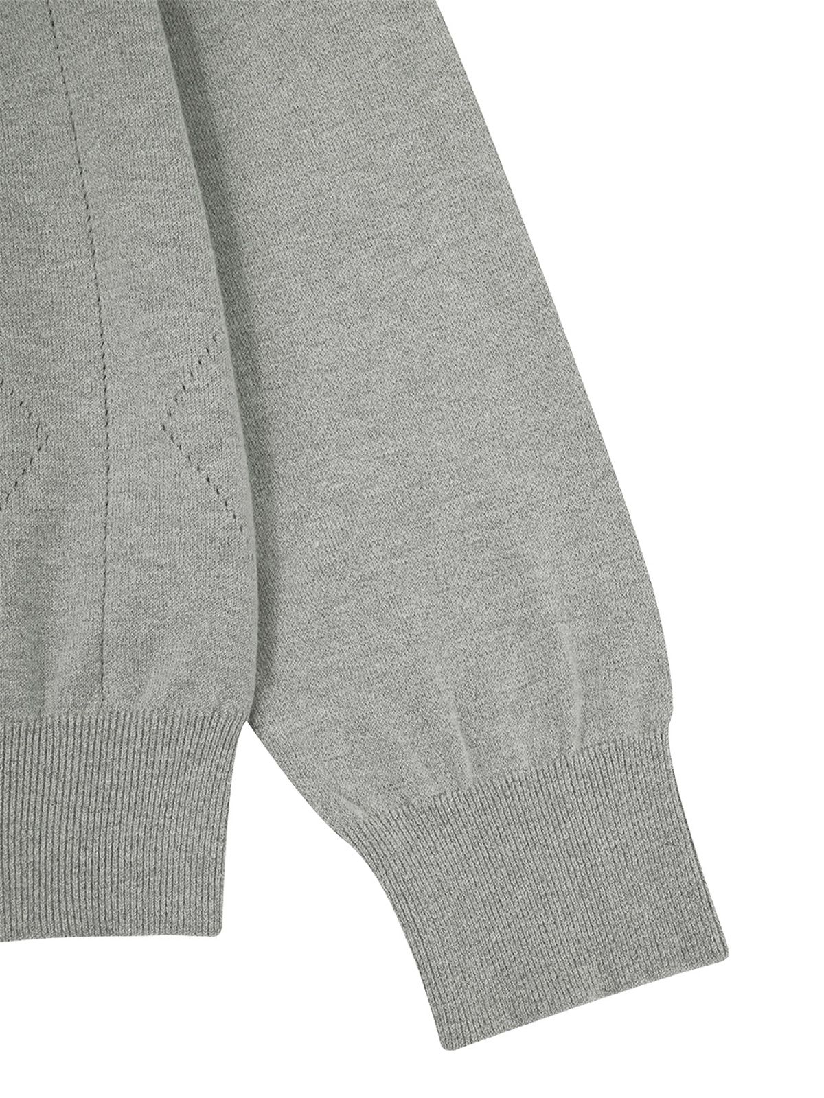 기준(KIJUN) Soft Punching Cardigan Melange Grey