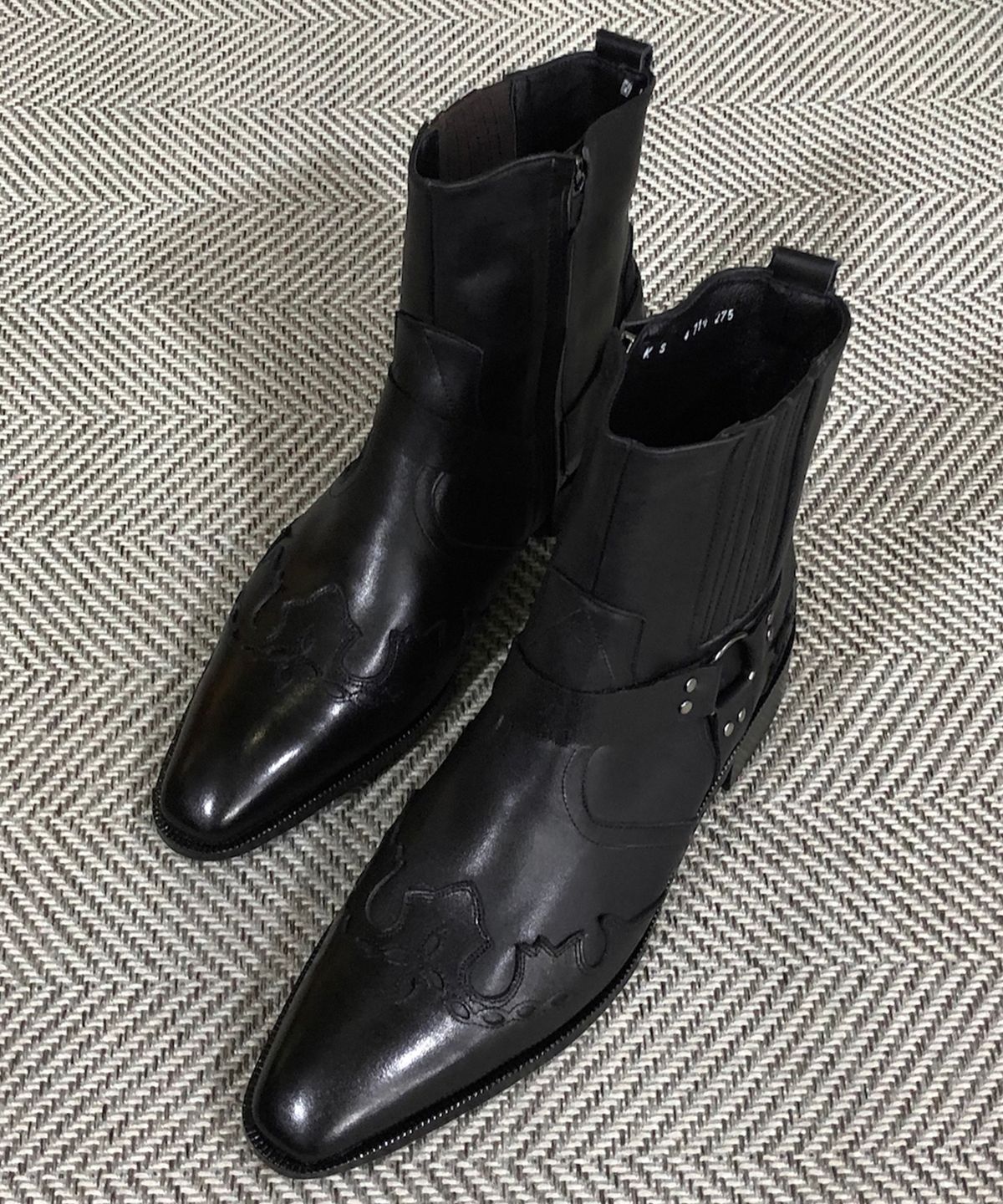 조앤슈(JOENSHOE) 카덴차 로랑 웨스턴 부츠 밍크탄블랙