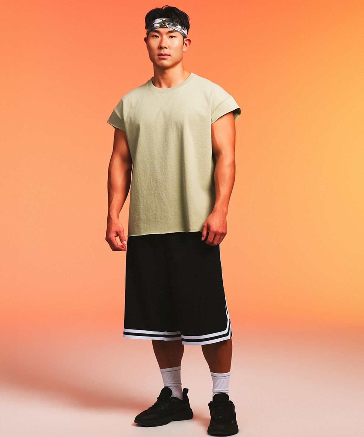무신사 스탠다드 스포츠(MUSINSA STANDARD SPORTS) 코튼 루즈핏 캡슬리브리스 (4color)