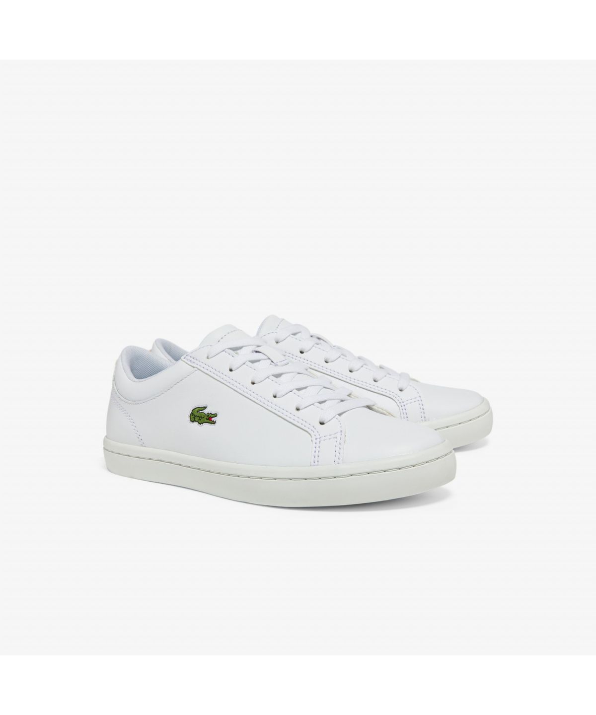 라코스테(LACOSTE) 여성 Straightset 레더 스니커즈 RZ0133W55G 001