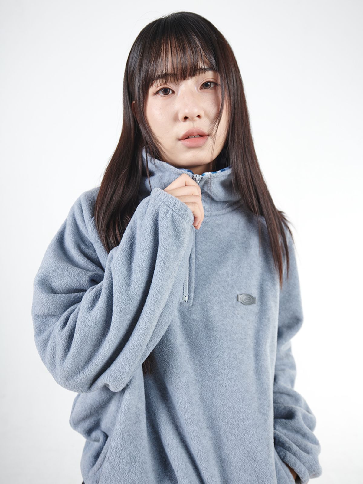 무음(MUWM) 더블 플리스 아노락 Double Fleece Anorak (Blue Gray)