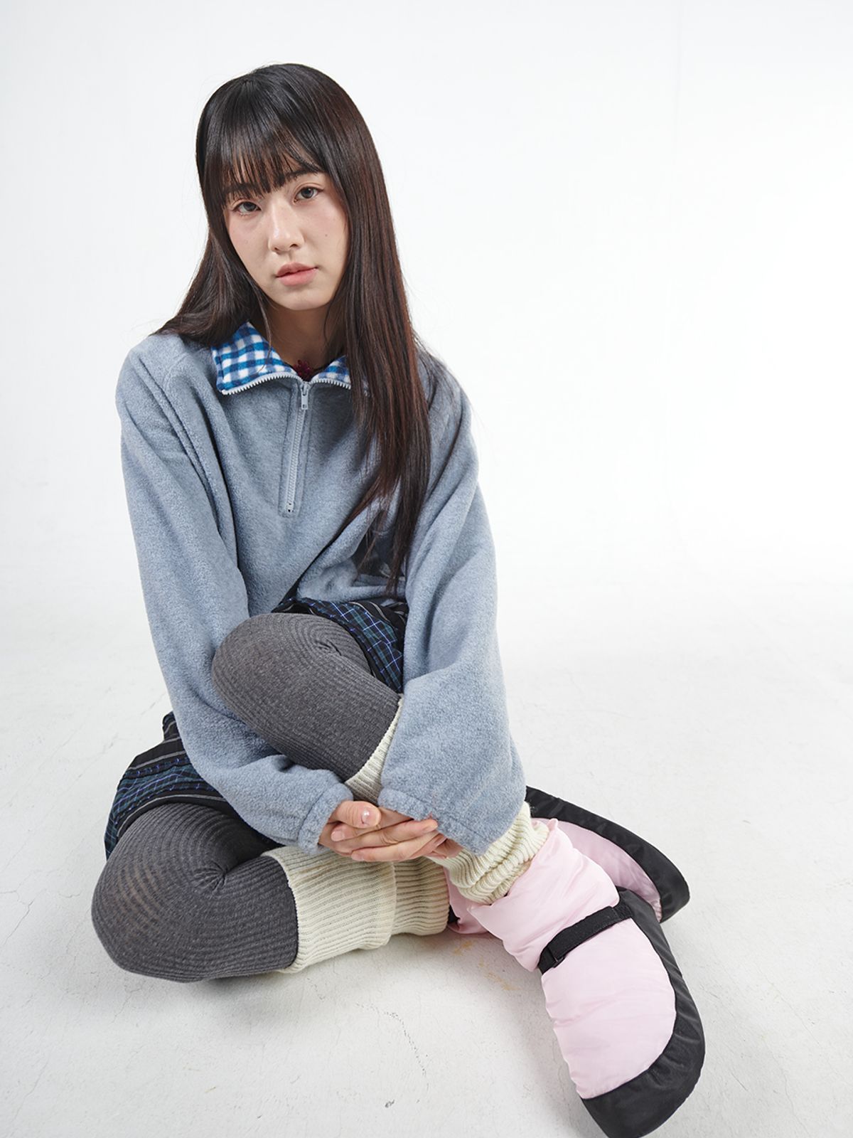 무음(MUWM) 더블 플리스 아노락 Double Fleece Anorak (Blue Gray)