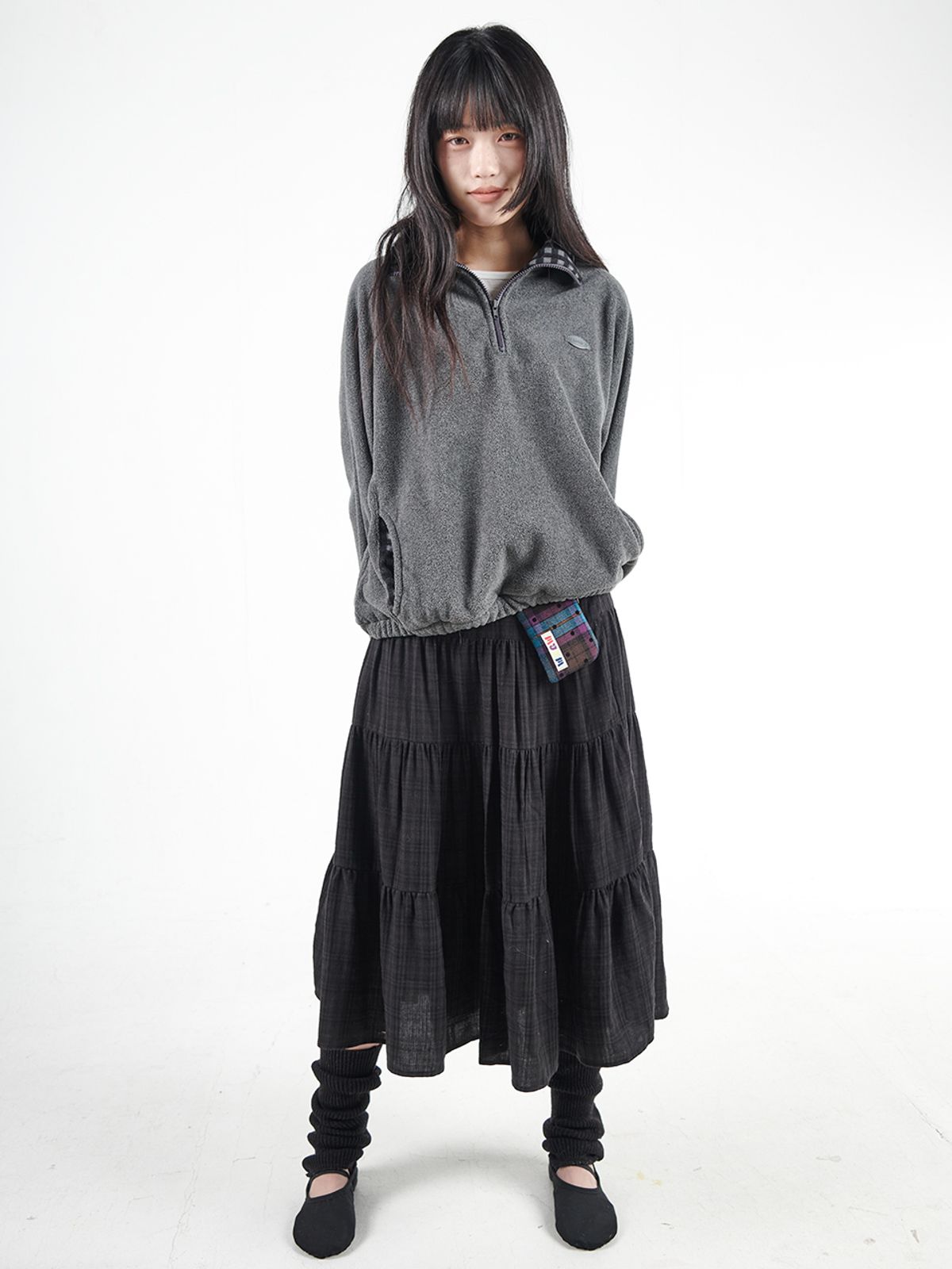 무음(MUWM) 더블 플리스 아노락 Double Fleece Anorak (Charcoal Black)