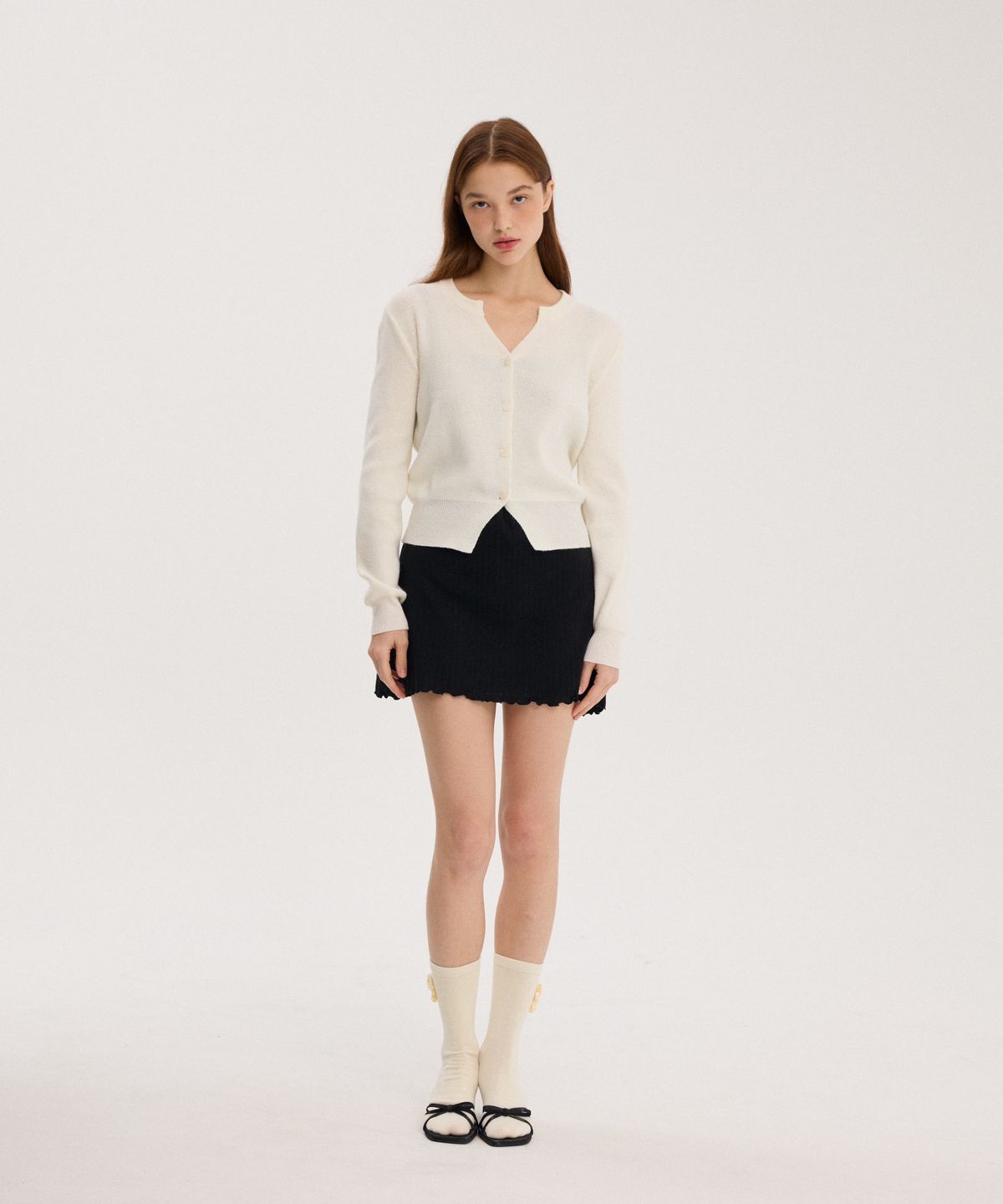 릴리코리(LILYKORI) Lea Natural Cardigan (Ivory)