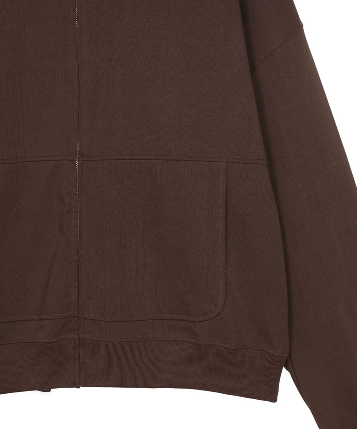 구보(GUVO) Light-duty zip-up hoodie, brown