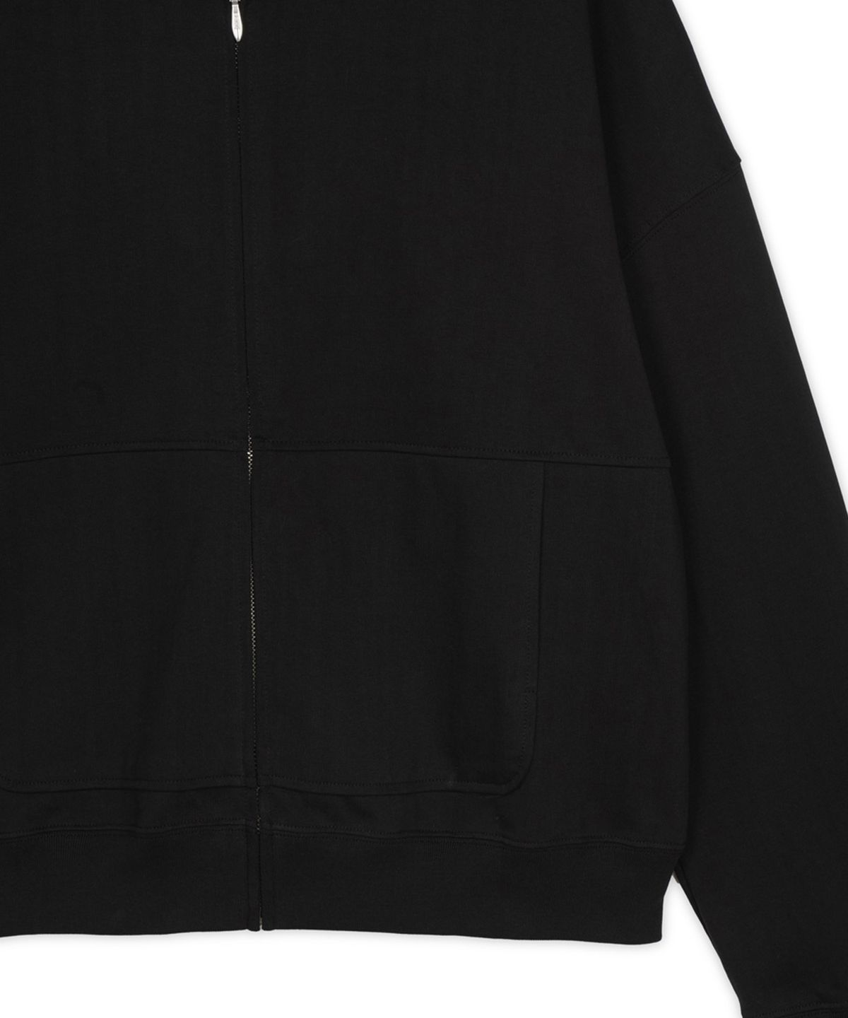 구보(GUVO) Light-duty zip-up hoodie, black