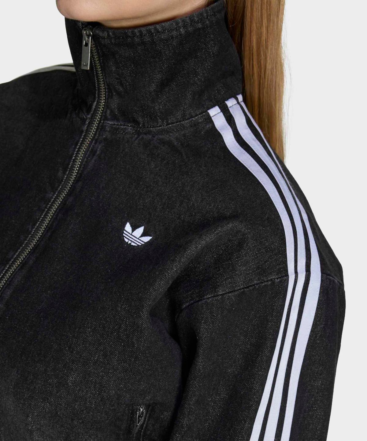 아디다스(ADIDAS) 데님 레이싱 파이어버드 재킷 - 블랙 / KS1394