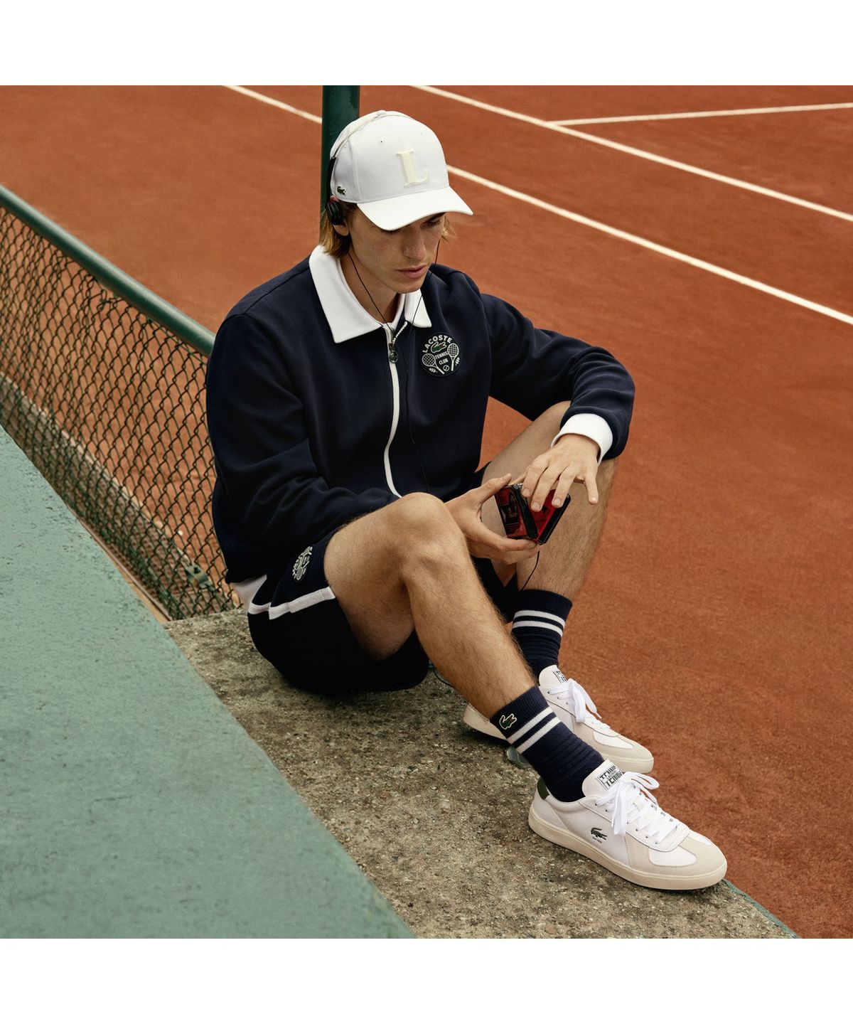 라코스테(LACOSTE) 남성 베이스샷 프로 레더 스니커즈 RZ9063M55G 65T