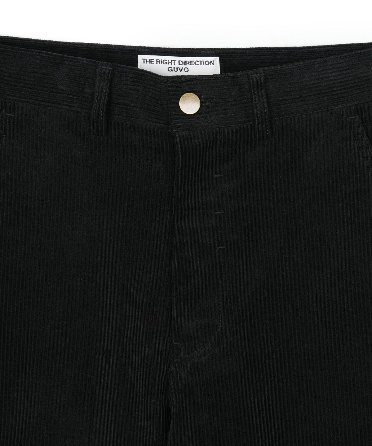 구보(GUVO) Corduroy straight pants, black