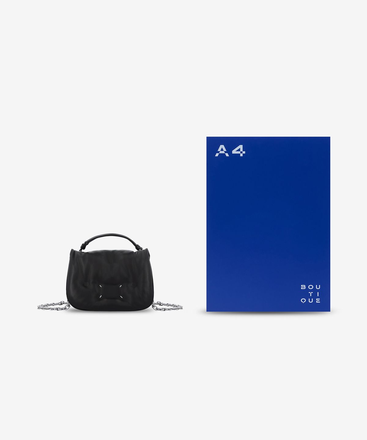 메종 마르지엘라(MAISON MARGIELA) 글램 슬램 플랩 스몰 크로스백 - 블랙 / SB1WG0019P8840T8013