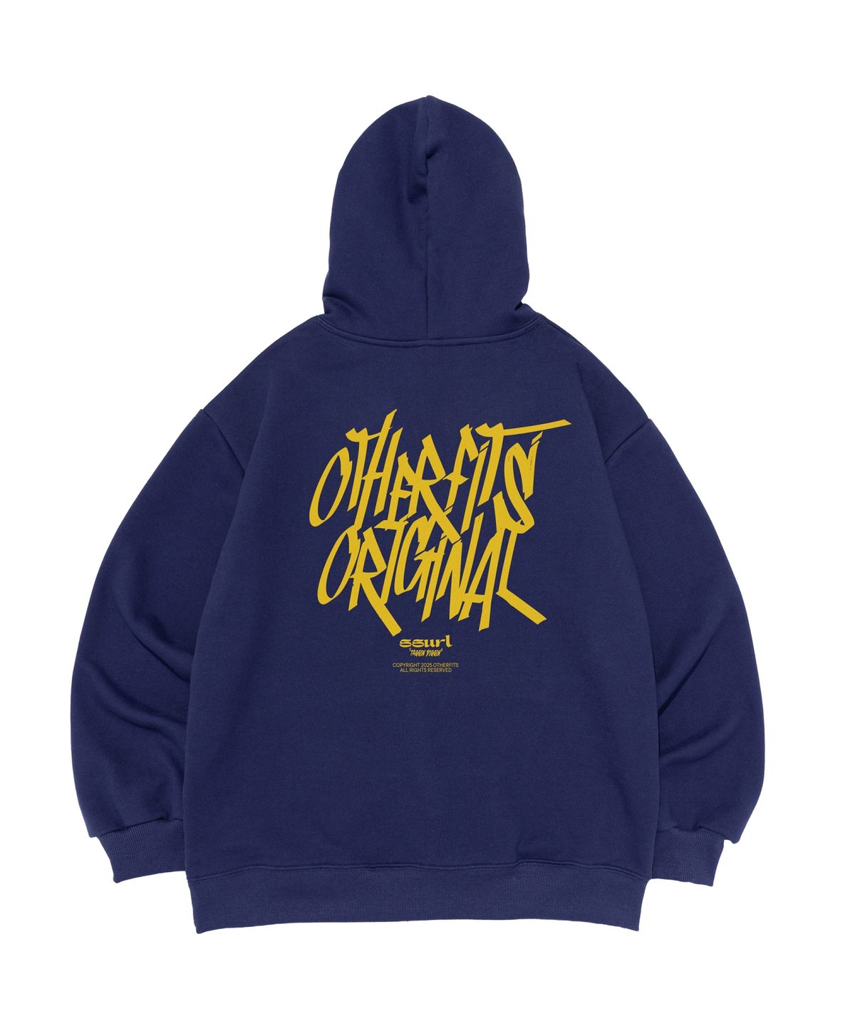 아더피츠(OTHERFITS) [기모/NO기모] 스트릿 로고 후드티셔츠 (블루/옐로우)