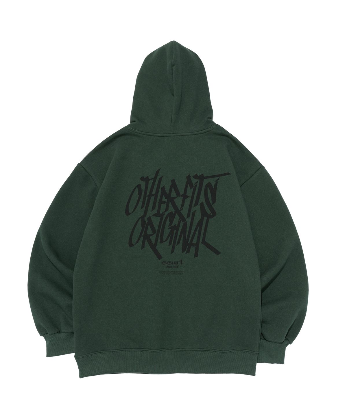 아더피츠(OTHERFITS) [기모/NO기모] 스트릿 로고 후드티셔츠 (그린/그레이)