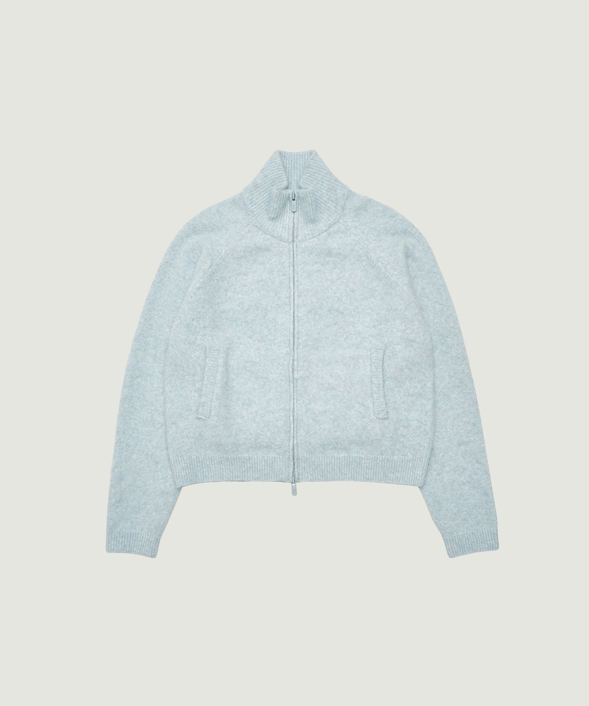 그로브(GROVE) HUG KNIT ZIP-UP (LIGHT BLUE)