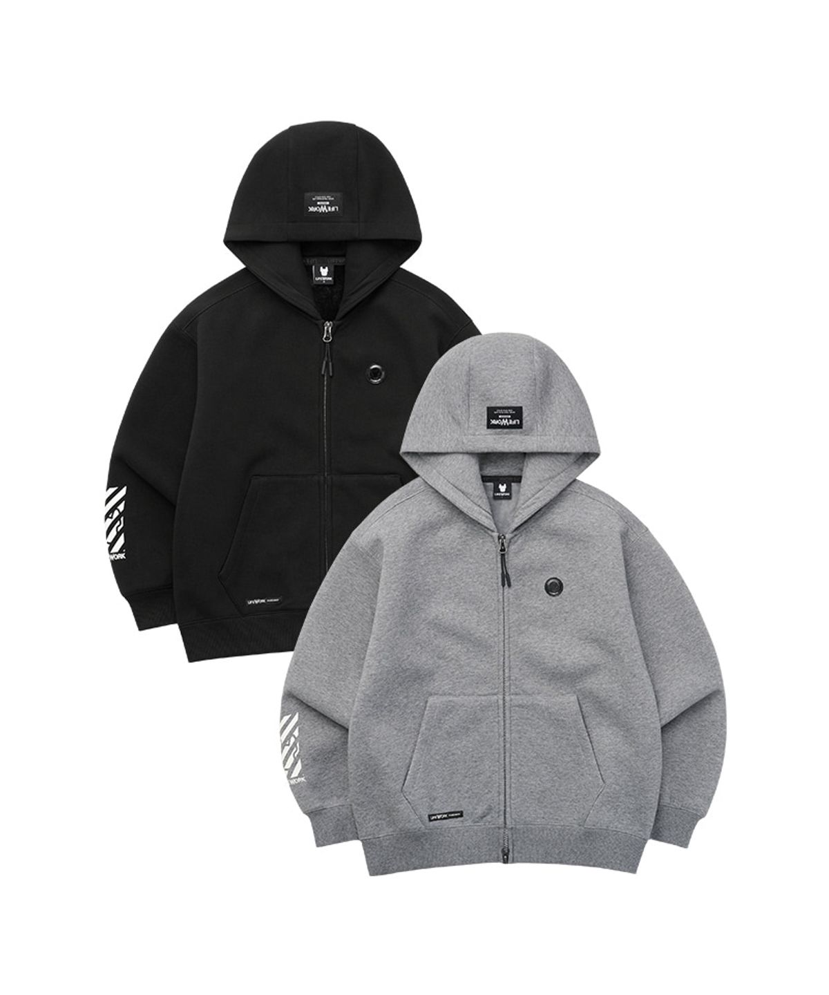 라이프워크 키즈(LIFEWORK KIDS) 키즈) Lite 본딩 스트라이프 라독 후드 집업
