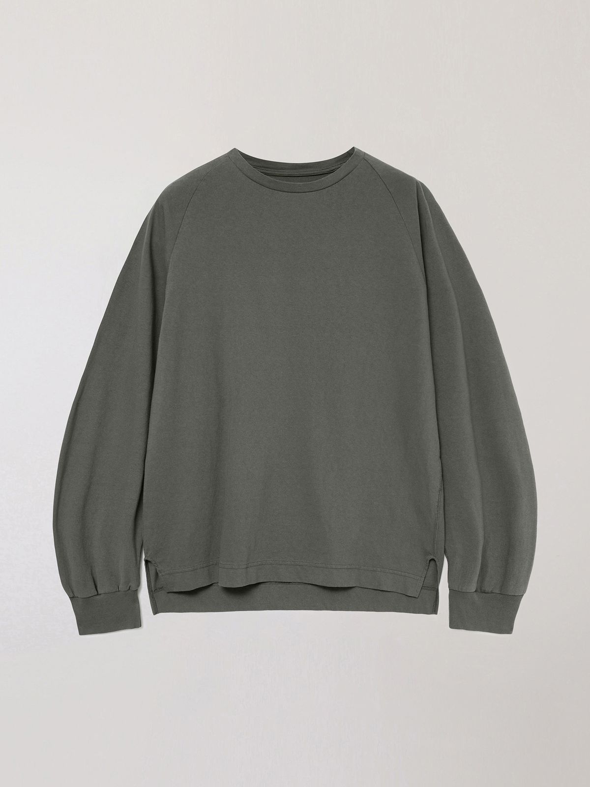 플라비즘(PLAVISM) Raglan Long Sleeve Tee - Charcoal