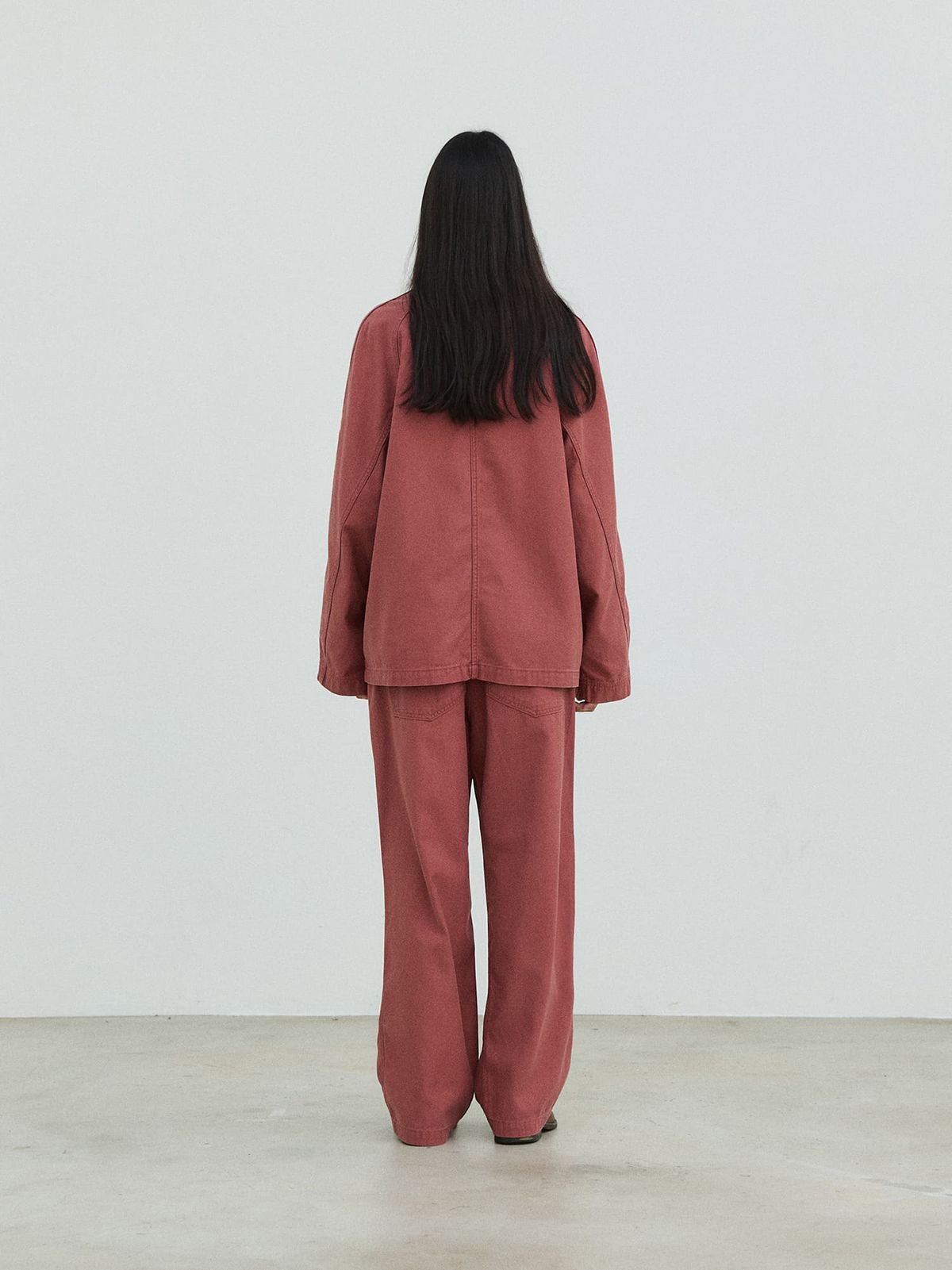 플라비즘(PLAVISM) Horizon Raglan Jacket - Brick Red