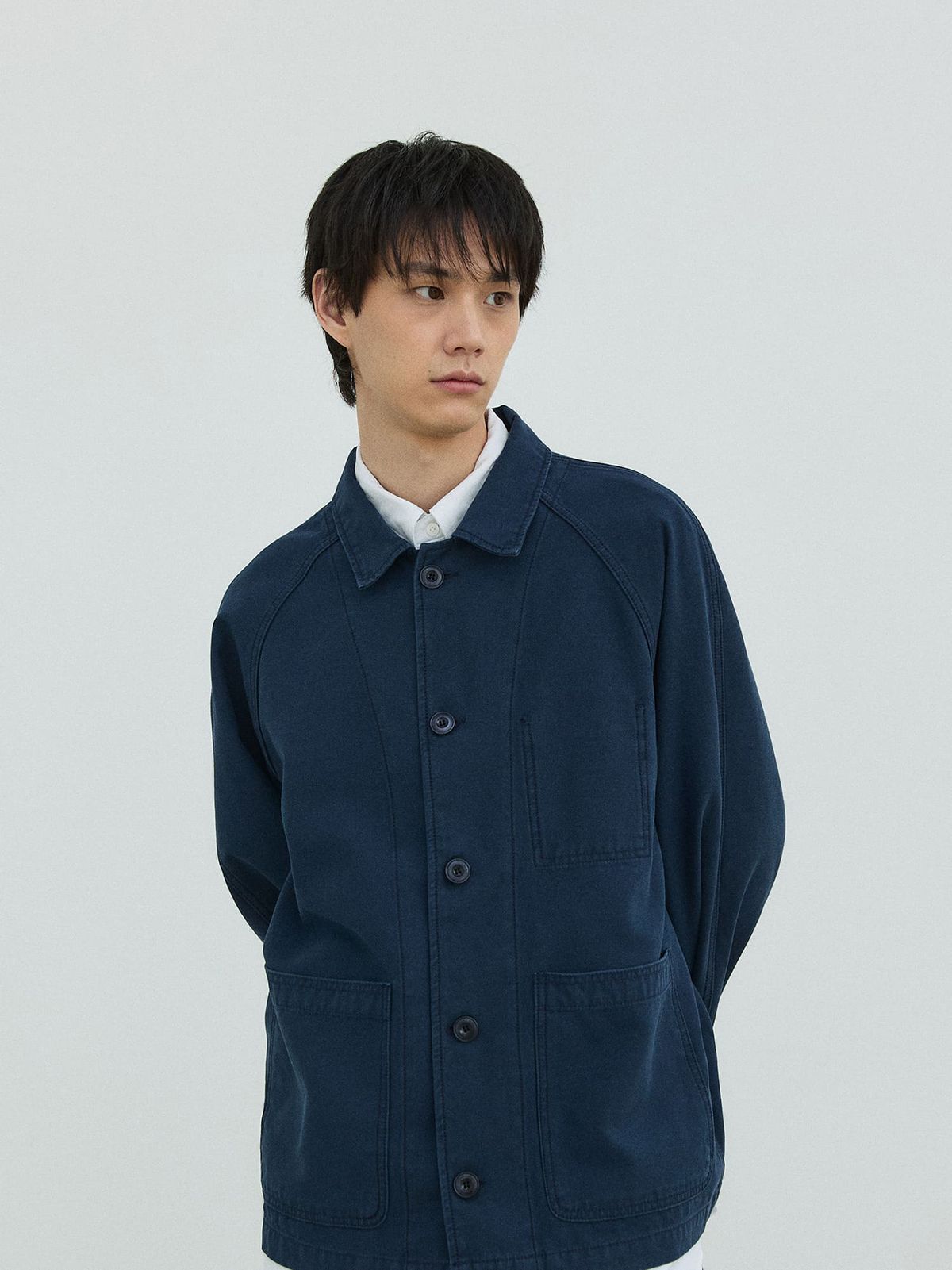 플라비즘(PLAVISM) Horizon Raglan Jacket - Navy