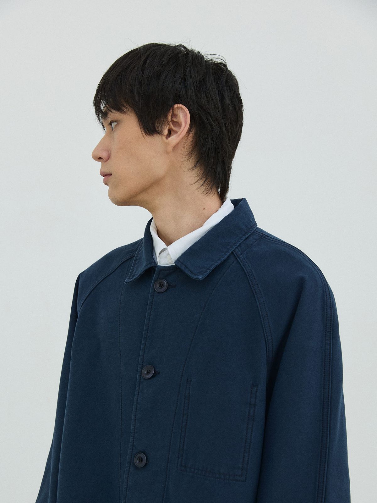 플라비즘(PLAVISM) Horizon Raglan Jacket - Navy