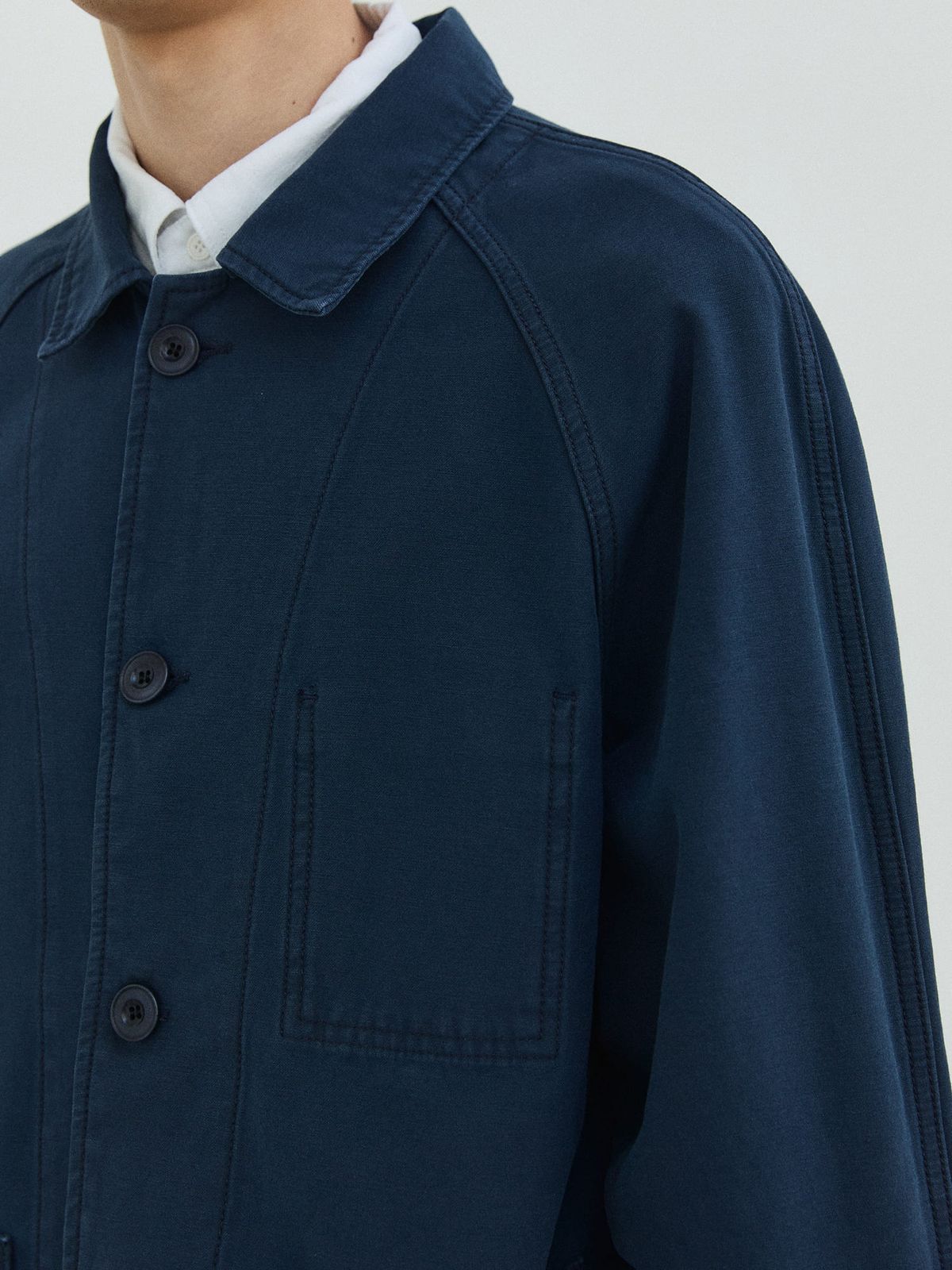플라비즘(PLAVISM) Horizon Raglan Jacket - Navy