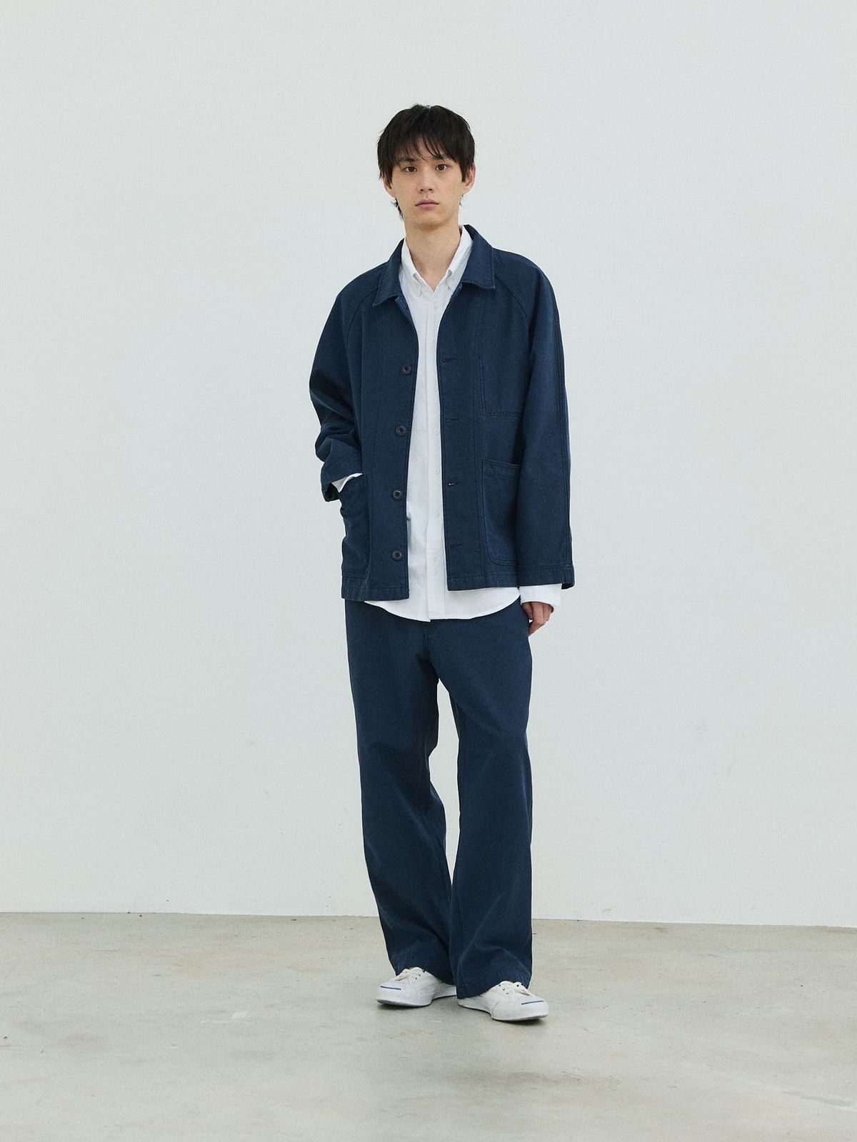 플라비즘(PLAVISM) Horizon Raglan Jacket - Navy
