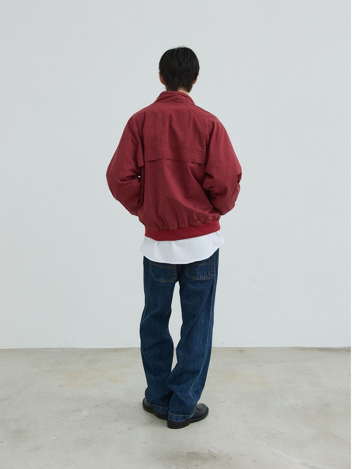 플라비즘(PLAVISM) Washed Utility Raglan Jacket - Bugundy