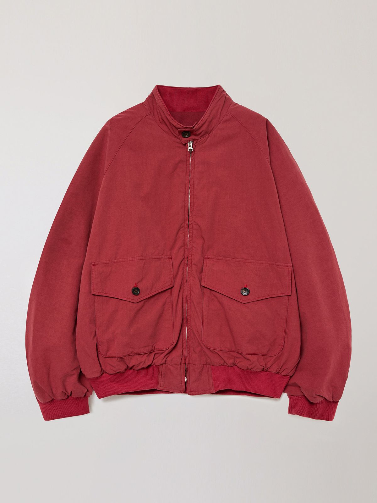 플라비즘(PLAVISM) Washed Utility Raglan Jacket - Bugundy