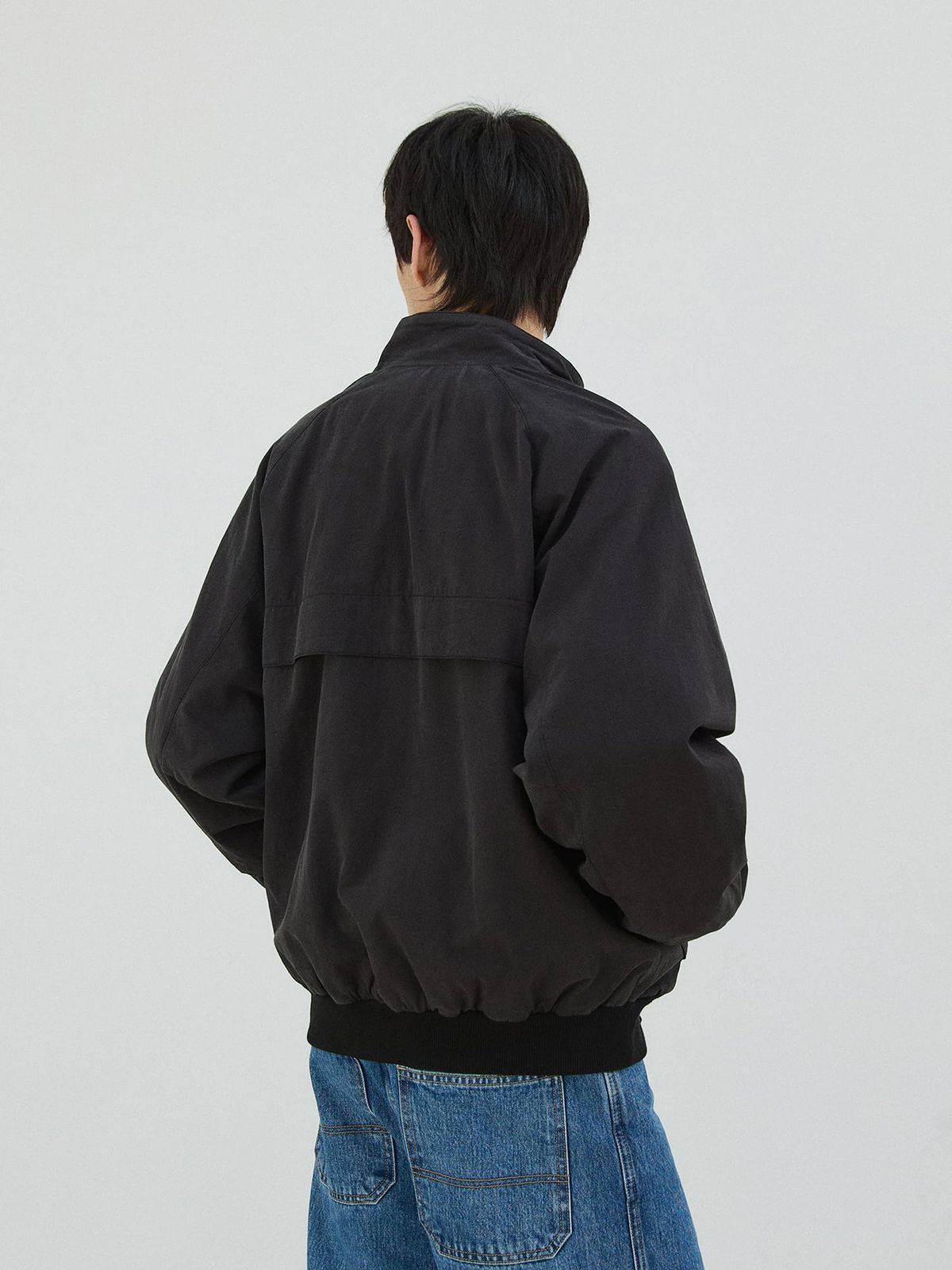 플라비즘(PLAVISM) Washed Utility Raglan Jacket - Black