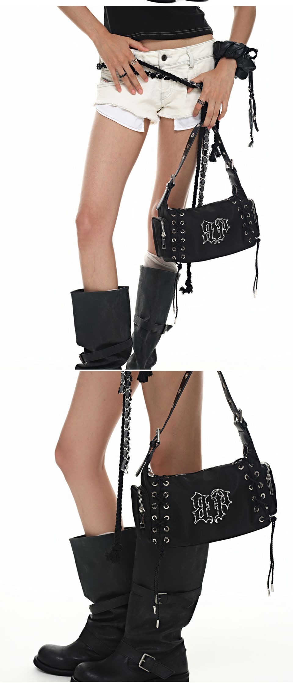 MUSINSA公式 | BLACK PURPLE グローコルセットバッグ Glow Corset Bag_Gray
