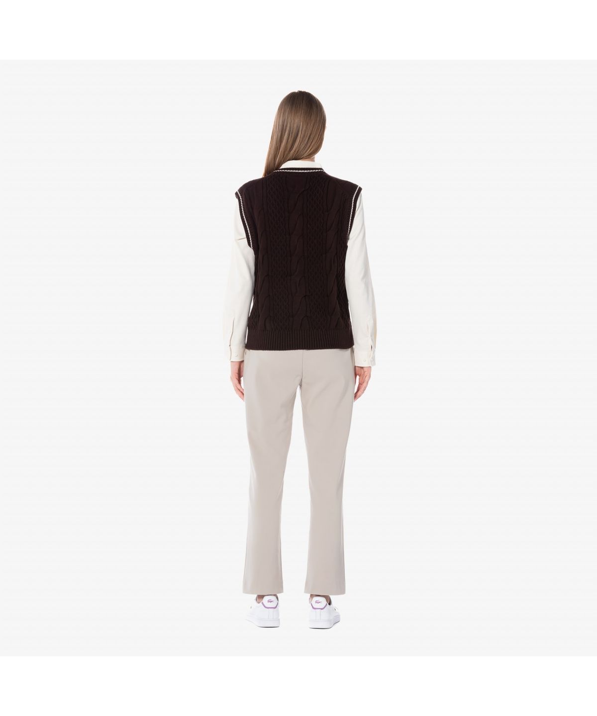 라코스테(LACOSTE) 여성 윈터 브러쉬드 밴딩슬랙스 HF504E-54N XFJ