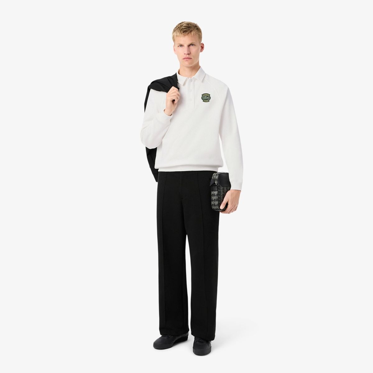 라코스테(LACOSTE) 남성 라코스테 뱃지 카라 스웻셔츠 SH8323-55N 70V