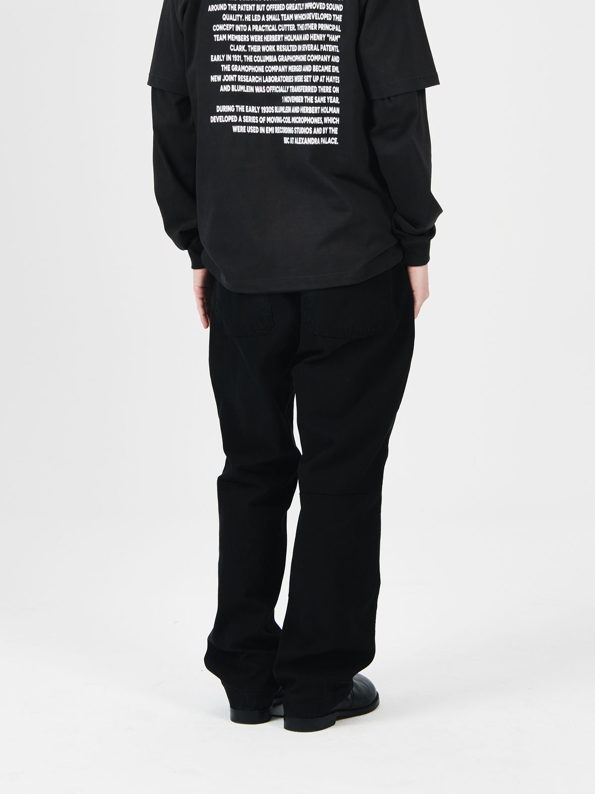 플라비즘(PLAVISM) GARMENT DYED PANTS - BLACK