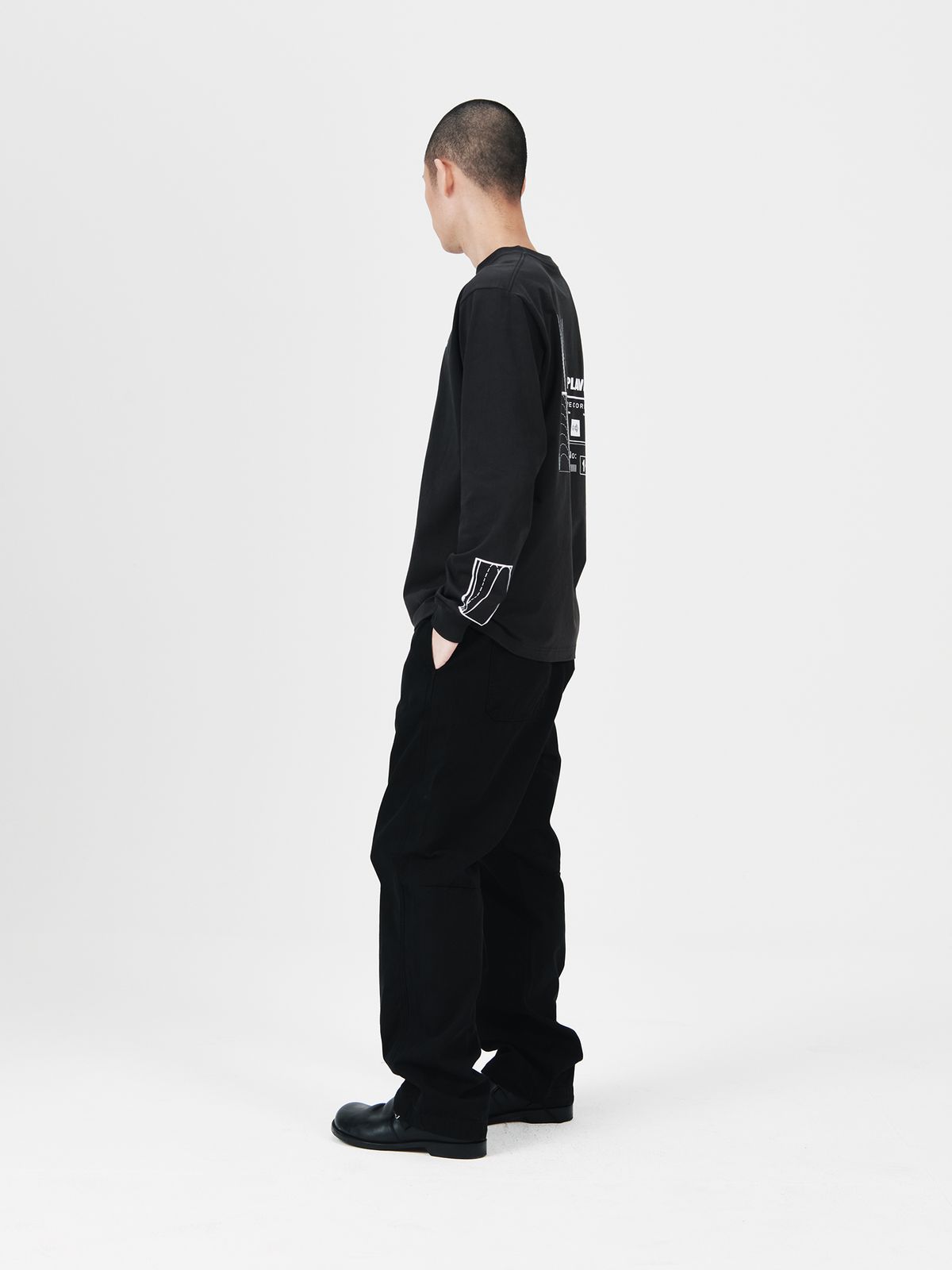 플라비즘(PLAVISM) GARMENT DYED PANTS - BLACK