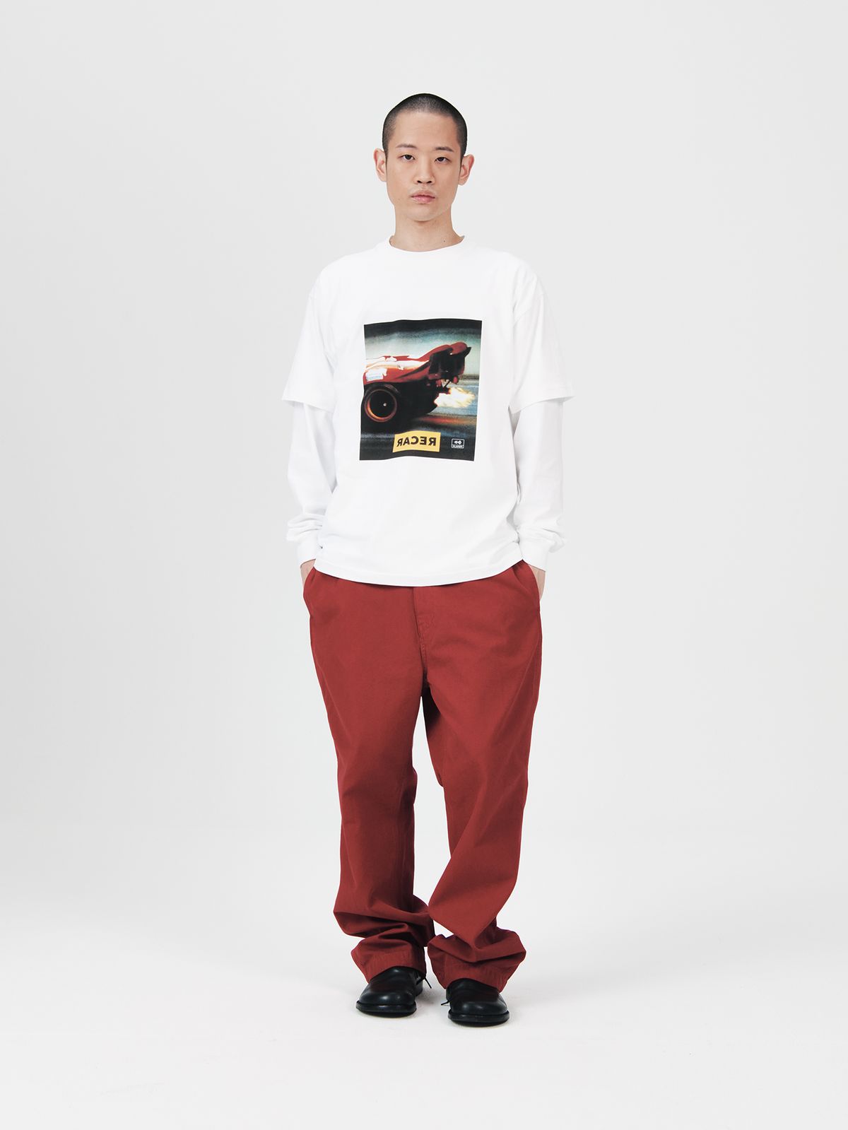 플라비즘(PLAVISM) GARMENT DYED PANTS - RED