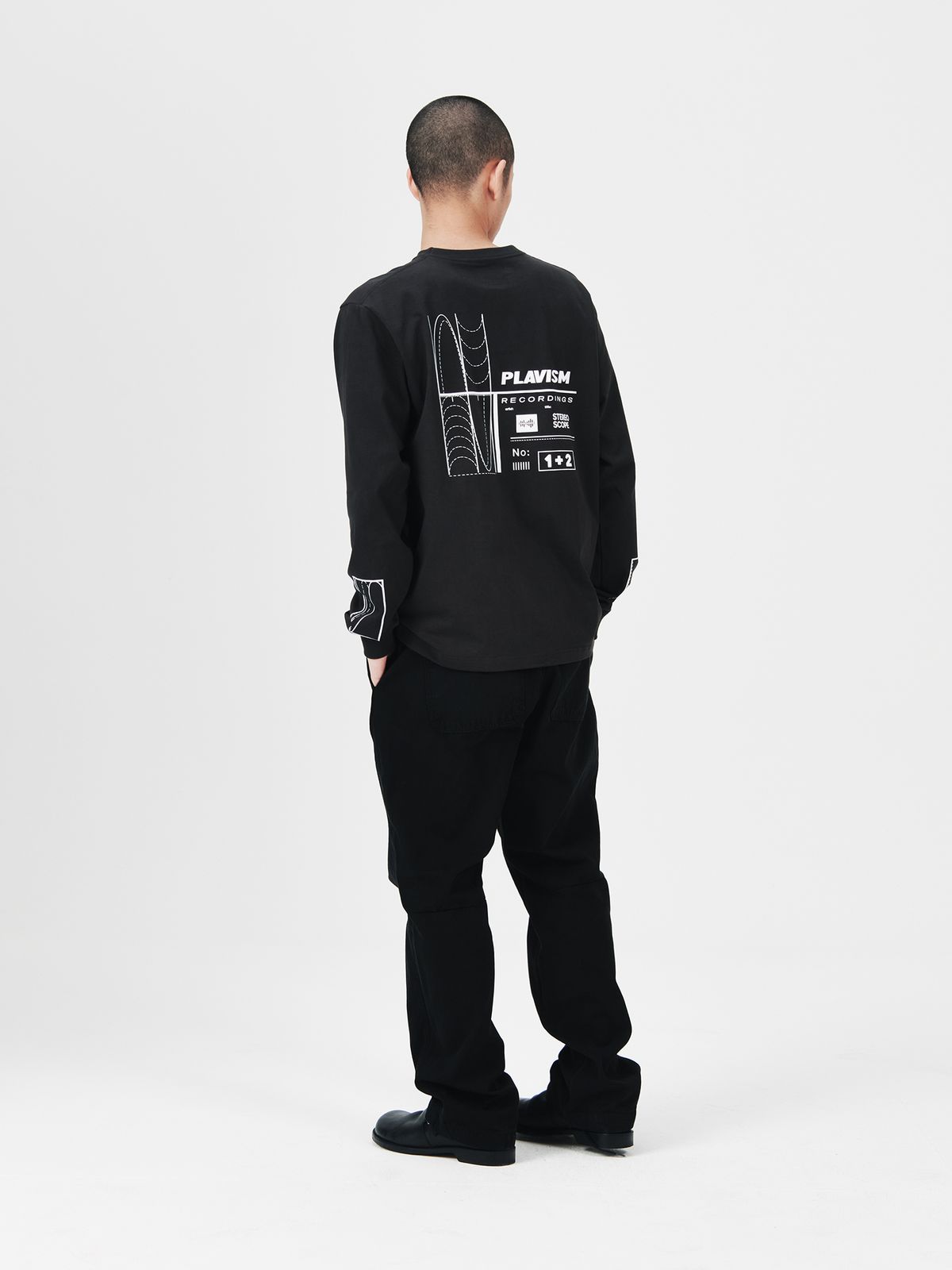 플라비즘(PLAVISM) SCOPE L/S TEE - CHARCOAL
