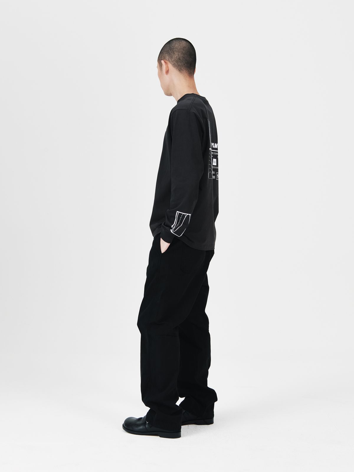 플라비즘(PLAVISM) SCOPE L/S TEE - CHARCOAL